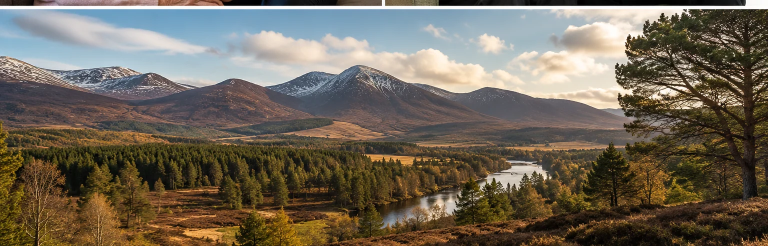 Highland landscape around Badenoch and Strathspey